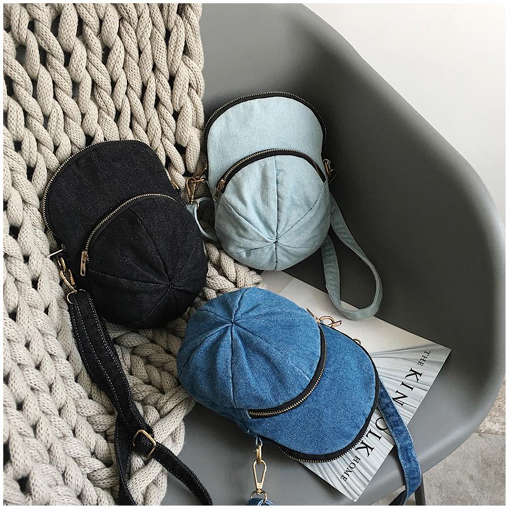 Hip-Hop Style Taschen Damen Jean Schulter Umhängetaschen Denim Niedliche Tasche für Mädchen und Kinder