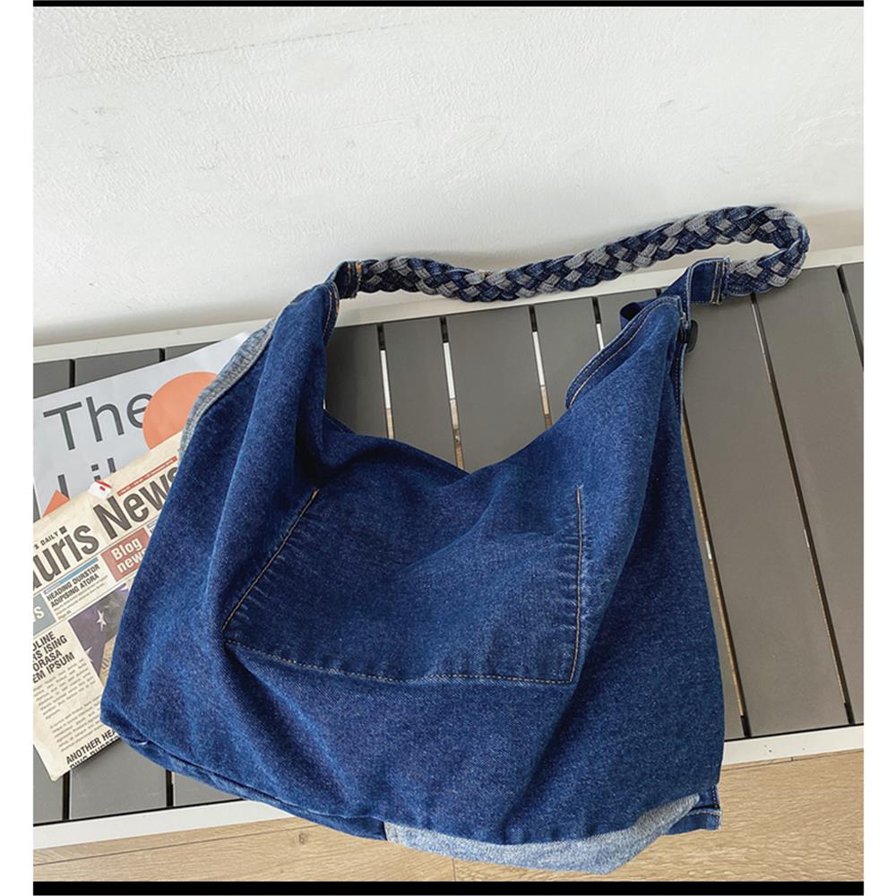 Hochwertige große Jean Schulter Umhängetaschen Mode Denim Schultasche Damen Taschen Damen Handtaschen Reisetaschen Einkaufstaschen