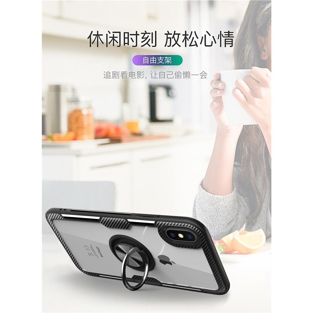Acrylglas Carbon Ring Halter Telefon Fall