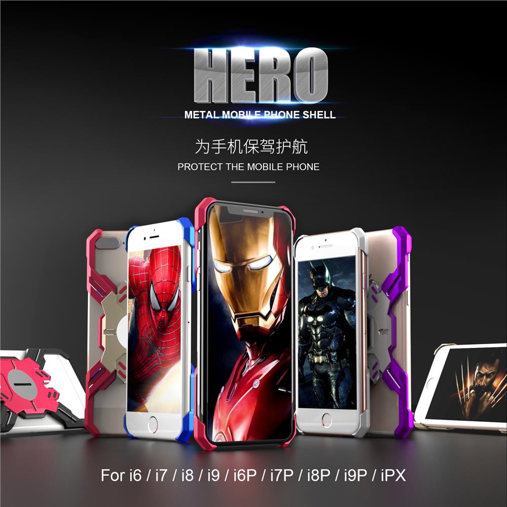 Heroes All Metal Bumper Kickstand Car Magnetic Phone Case