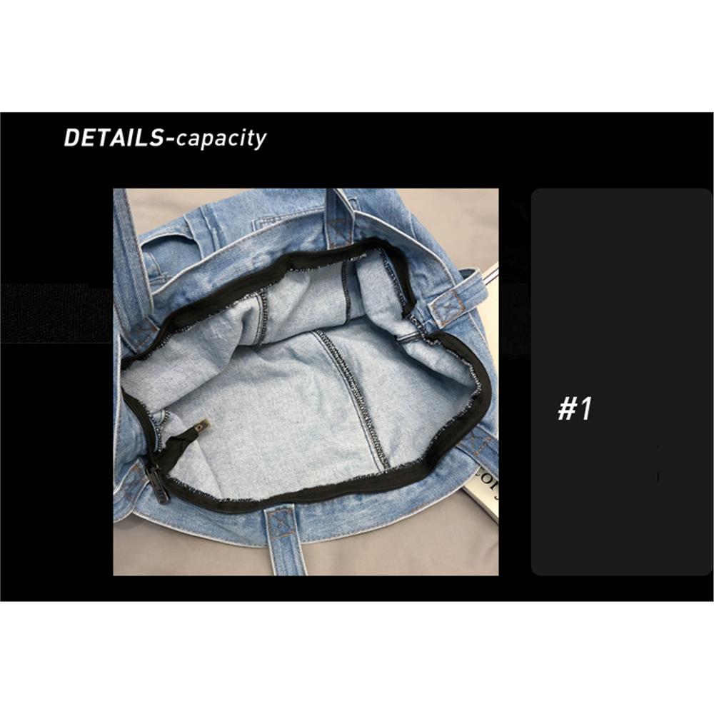 Bolsos de hombro de mezclilla de gran tamaño, bolsos de mezclilla de moda, bolsos de compras, bolsos de mujer, bolsos de mujer, bolsos de viaje