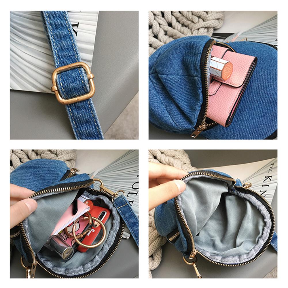 Sacs de style hip-hop femmes Jean épaule sacs à bandoulière Denim mignon sac pour filles et enfants