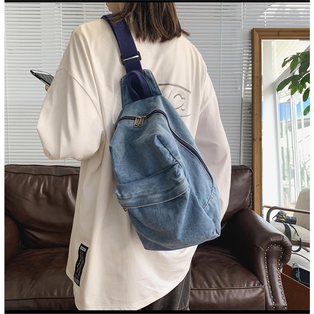 Cartables de haute qualité Jean bleu sacs à bandoulière sacs de voyage bandoulière femmes sacs bleu denim