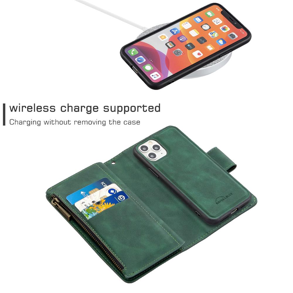 Binfen Couleur BF02 Fermeture Éclair Multifonctionnelle Sensorielle En Cuir Téléphone Portefeuille Housse Housse