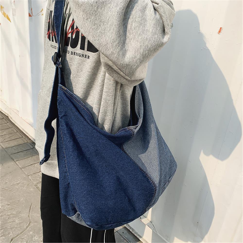 高品質ラージサイズジーンズショルダークロスボディバッグファッションデニムランドセルレディースバッグレディースハンドバッグトラベリングバッグショッピングバッグ
