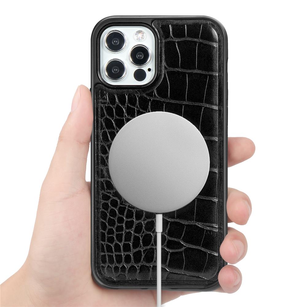 Apple iphone12シリーズクロコダイルパターンMagsafe携帯電話ケース