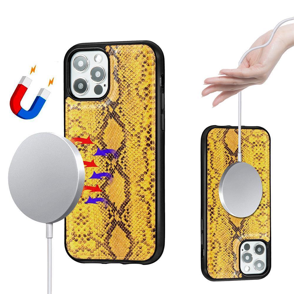 Python Pattern Magsafe携帯電話ケースカバー（iPhone 12、12 Mini、12 Pro、12 Pro Max用）