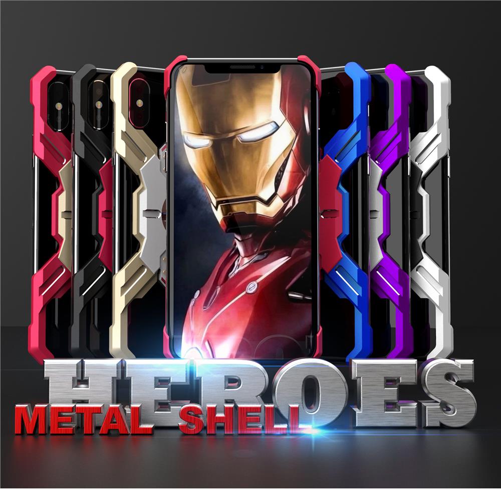 Heróis todos metal bumper kickstand carro magnética phone case