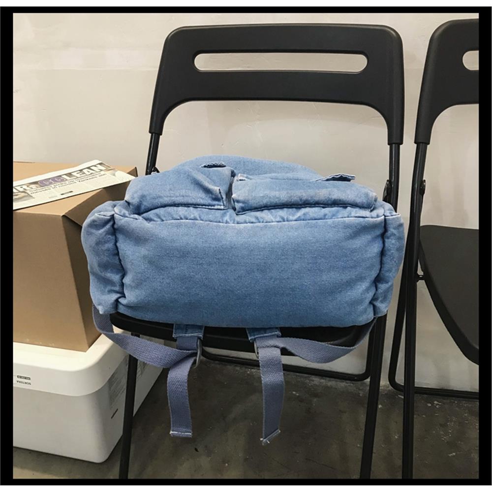 Lazer Mochilas Homens e Mulheres Mochilas Escolares Azul Jean Sacos de Ombro Sacos de Viagem Mochila Jeans