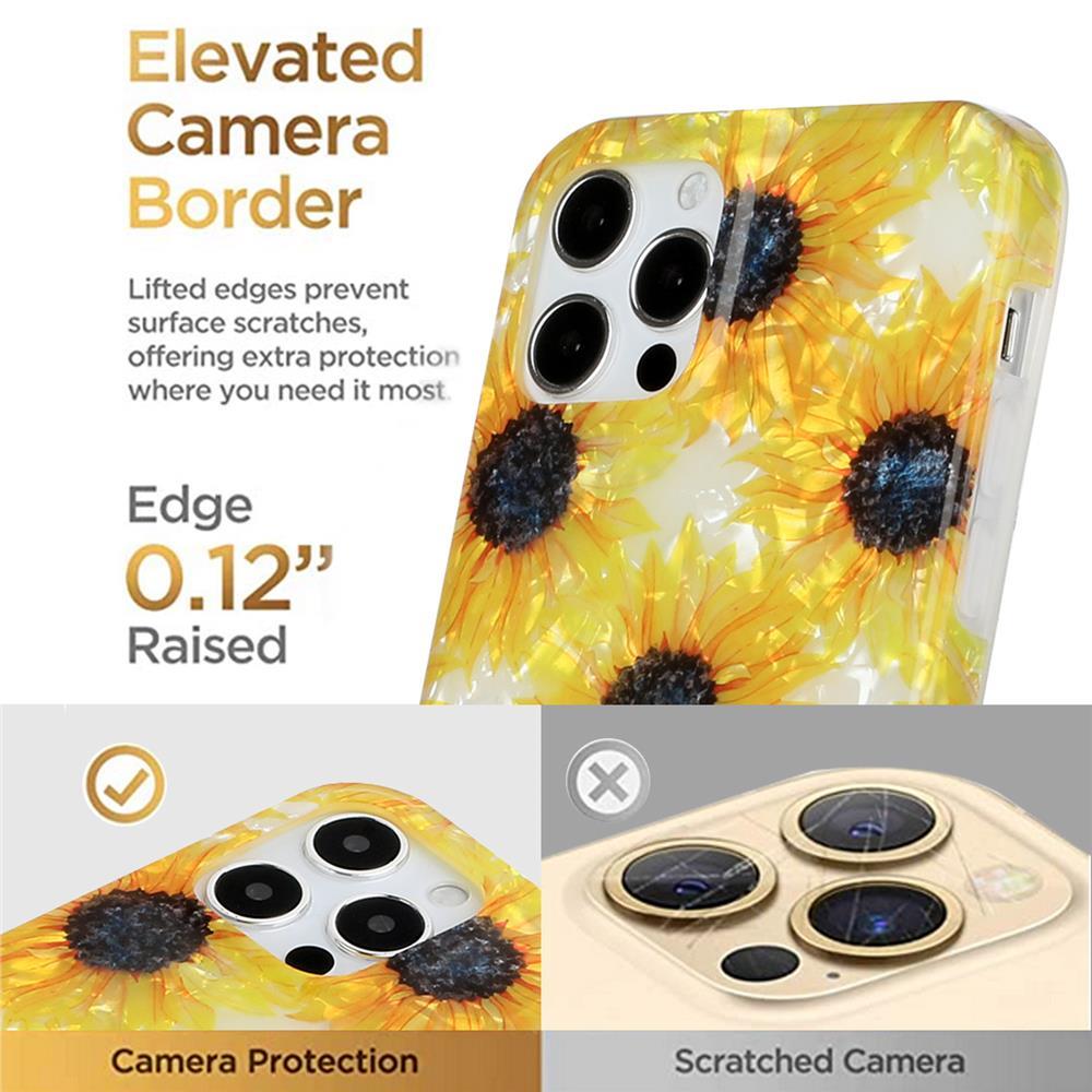 Capa protetora oval de girassol para iPhone