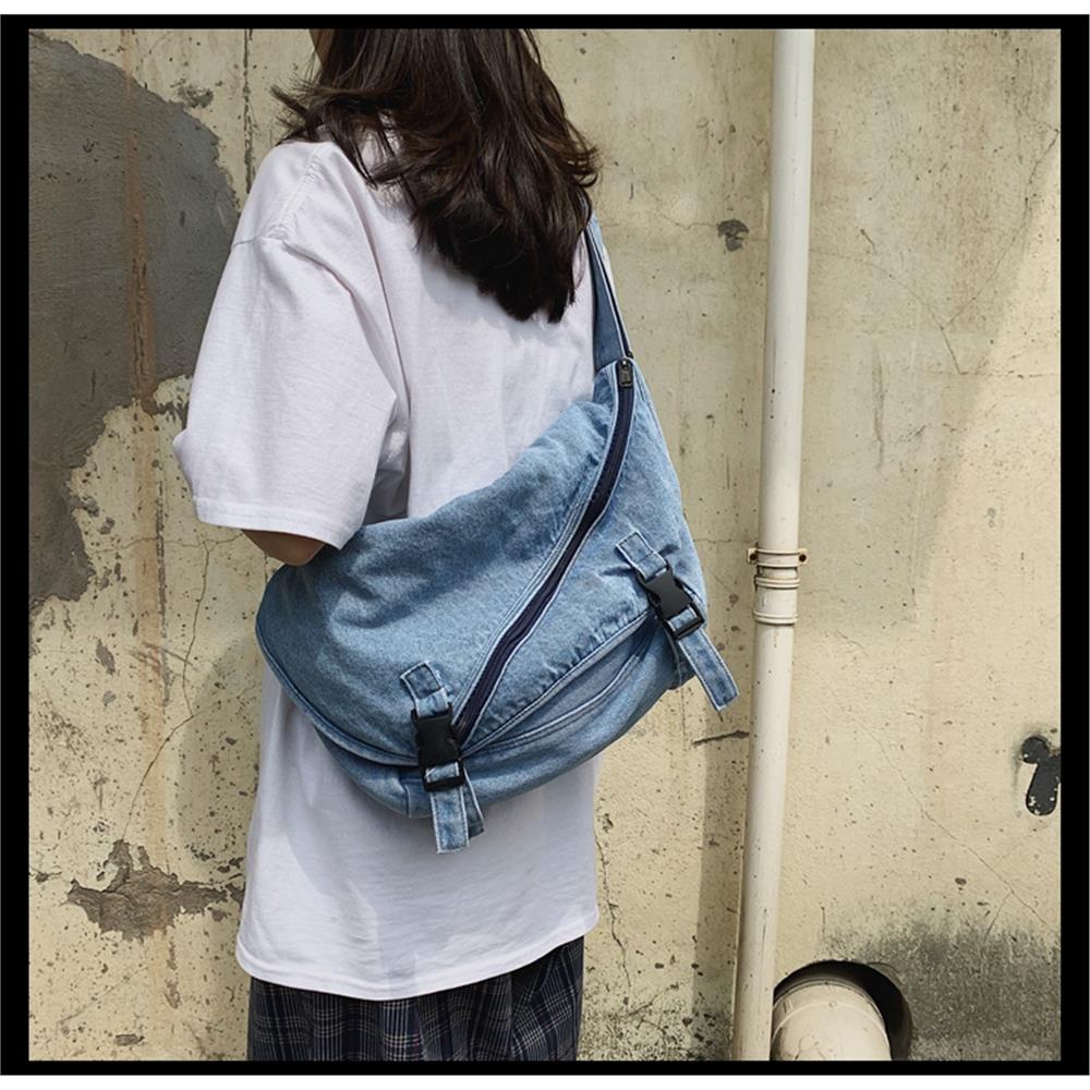 Fashion Denim Single-shoulder Bags High Quality Schoolbag Women Bags Ladies Handbags Messenger Bags Jean Shoulder Crossbody Bags