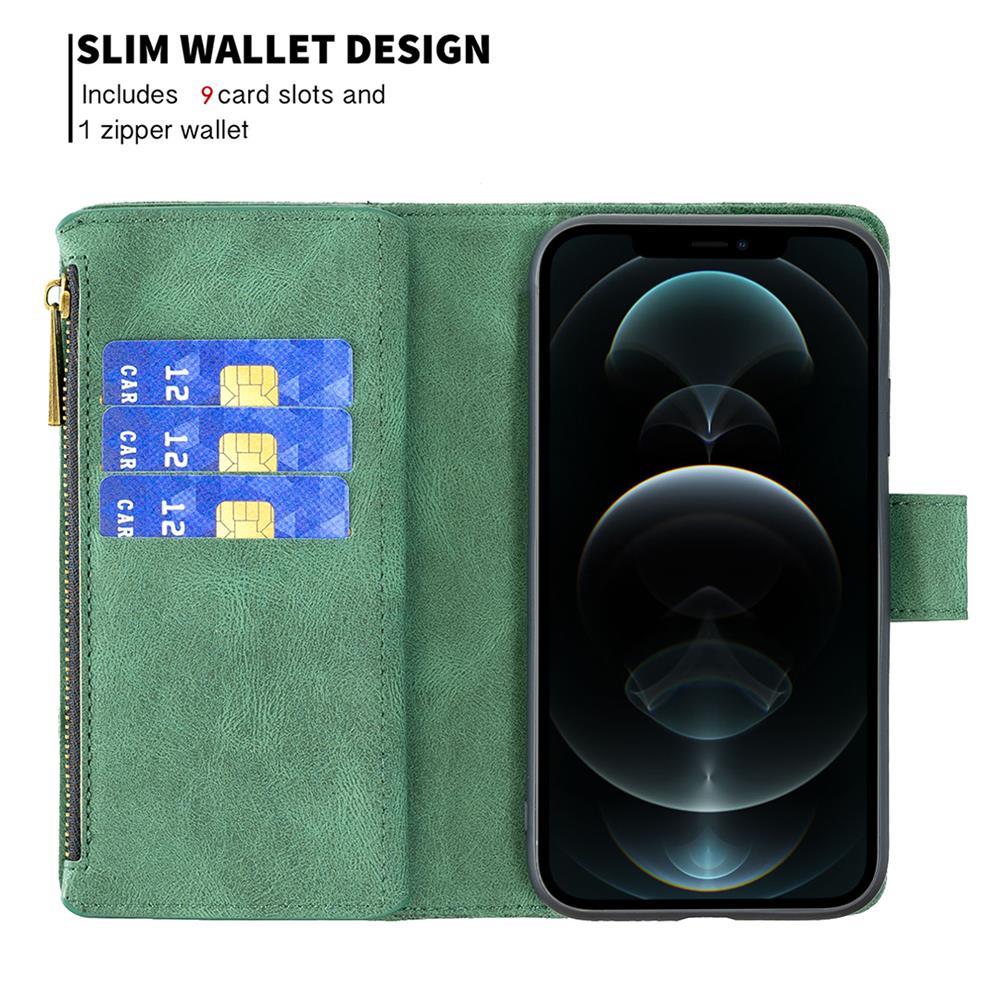 Binfen Color Flying Butterfly Zipper Multi-function Mobile Phone Leather Wallet Case