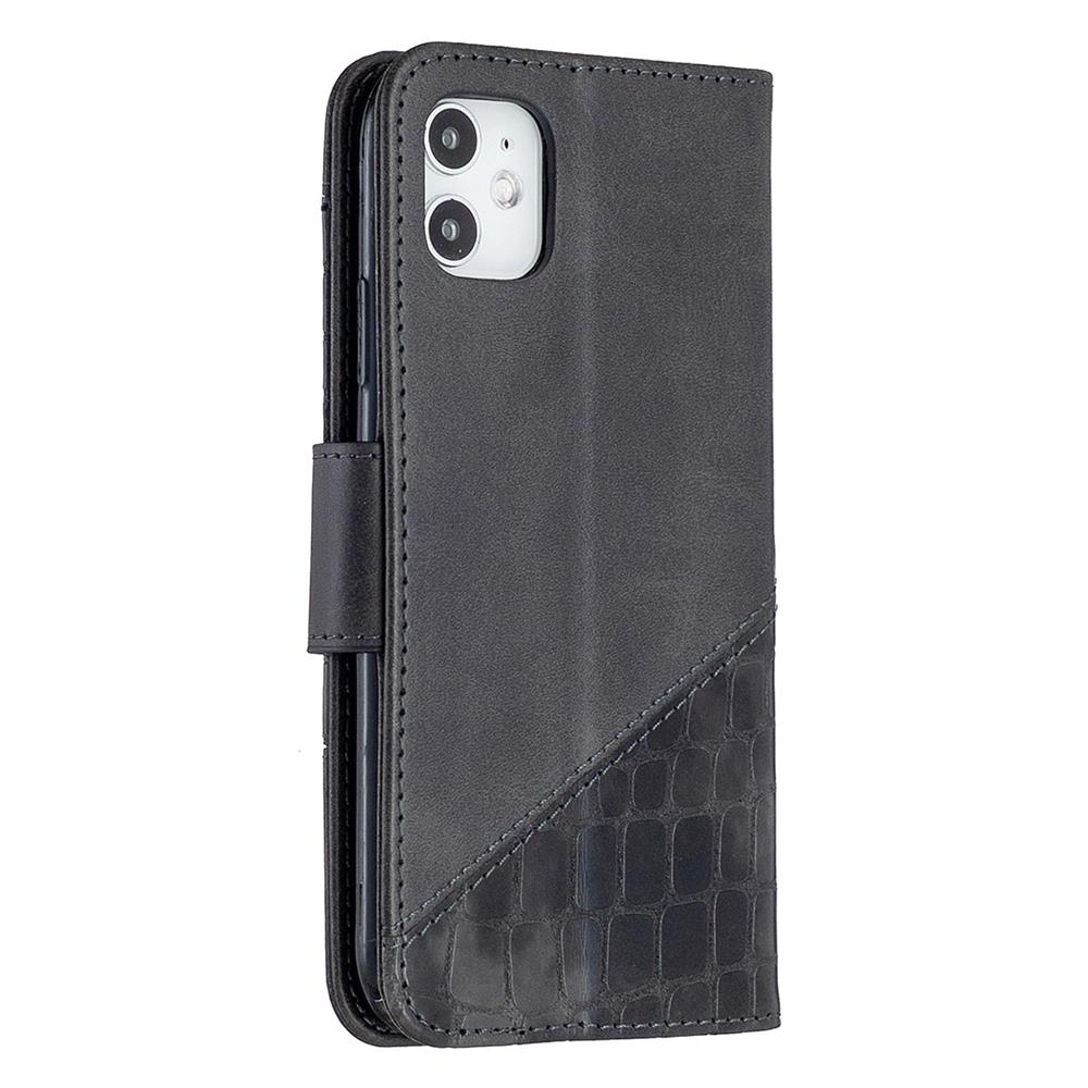Binfen Color BF04 Crocodile Color Block Stitching Leather Wallet Phone Case Cover