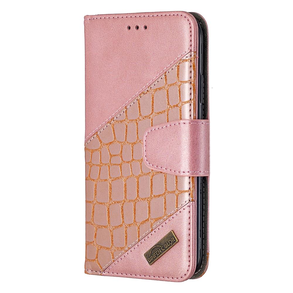 Binfen Color BF04 Crocodile Color Block Stitching Leather Wallet Phone ...