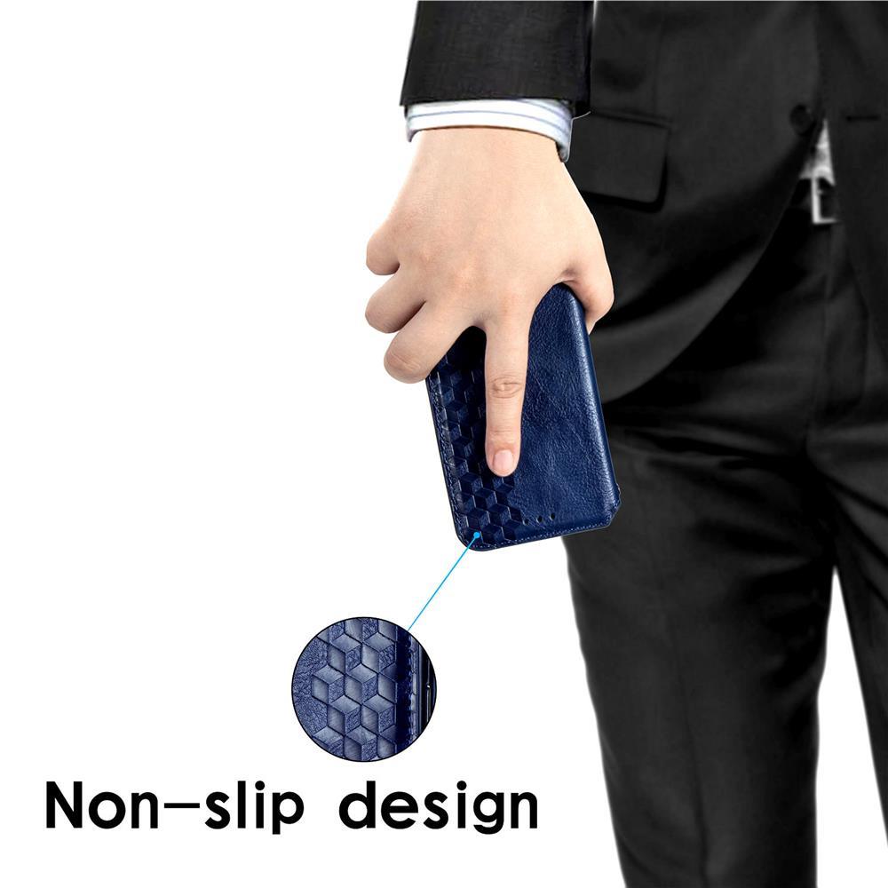 Business Style Slim Fashion Magnetic Automatic Suction Leather Flip Wallet Case Cover