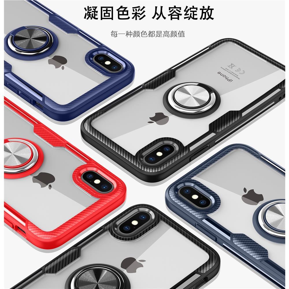 Acrylic Glass Carbon Ring Holder Phone Case