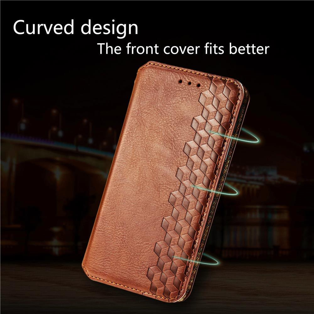 Business Style Slim Fashion Magnetic Automatic Suction Leather Flip Wallet Case Cover