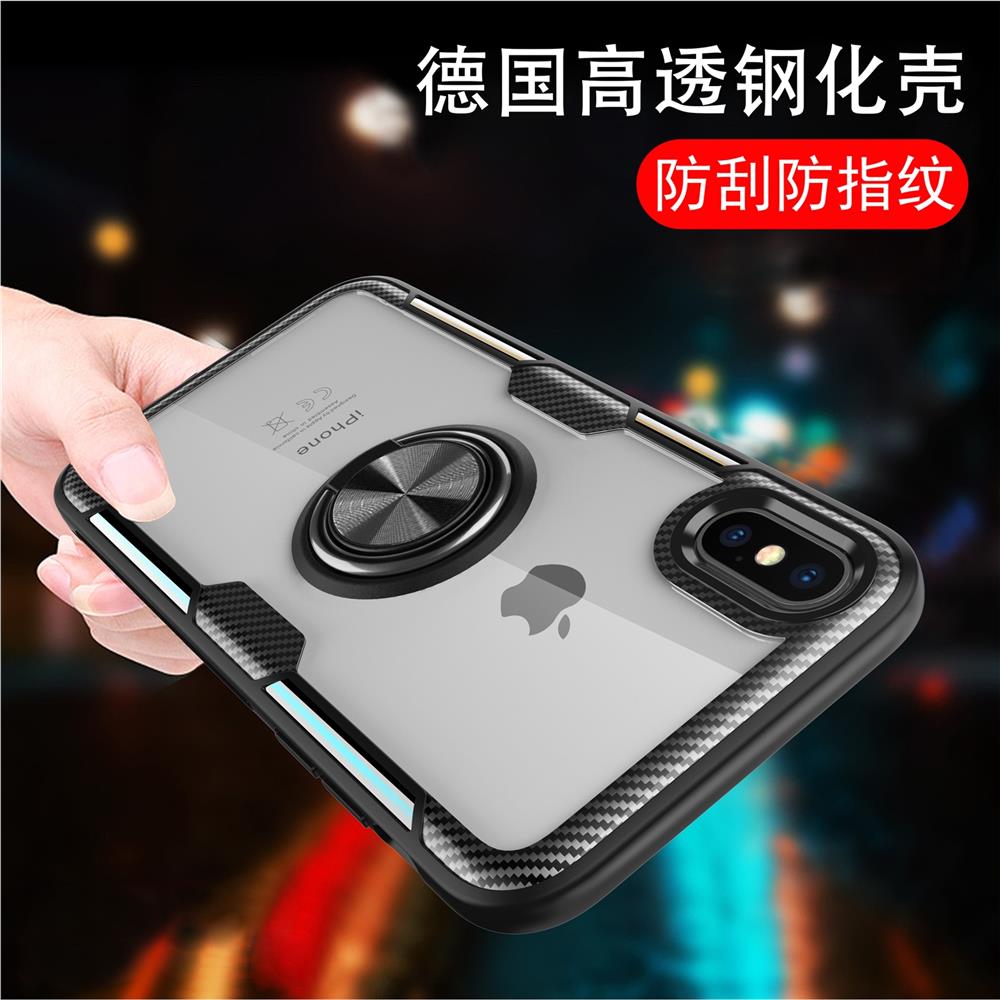 Acrylic Glass Carbon Ring Holder Phone Case
